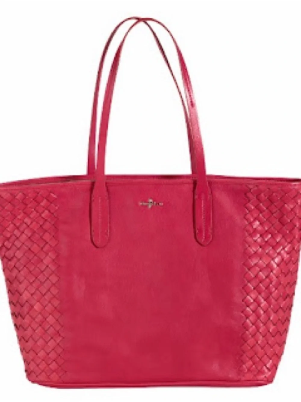 Cole Haan reddish pink Woven Leather Tote